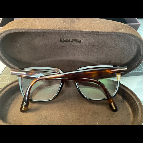 Tom Ford optical frame brown Tortouise Acetate Square 53-19-145,Preowned - Picture 2 of 6
